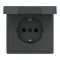Розетка, 16 А, чорна, Merten, Schneider Electric [MTN2314-6034]