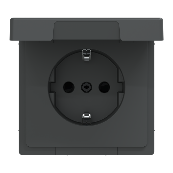 Розетка, 16 А, чорна, Merten, Schneider Electric [MTN2314-6034]