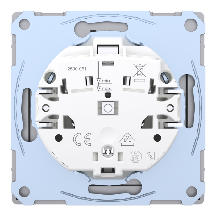 Розетка, 16 А, нержавіюча сталь, Merten, Schneider Electric [MTN2314-6036]