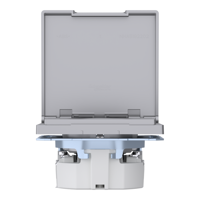 Розетка, Merten, D-Life РОЗ. з/к і криш. IP44 НЕРЖ.СТАЛЬ, нержавіюча сталь, Schneider Electric, [MTN2314-6036]