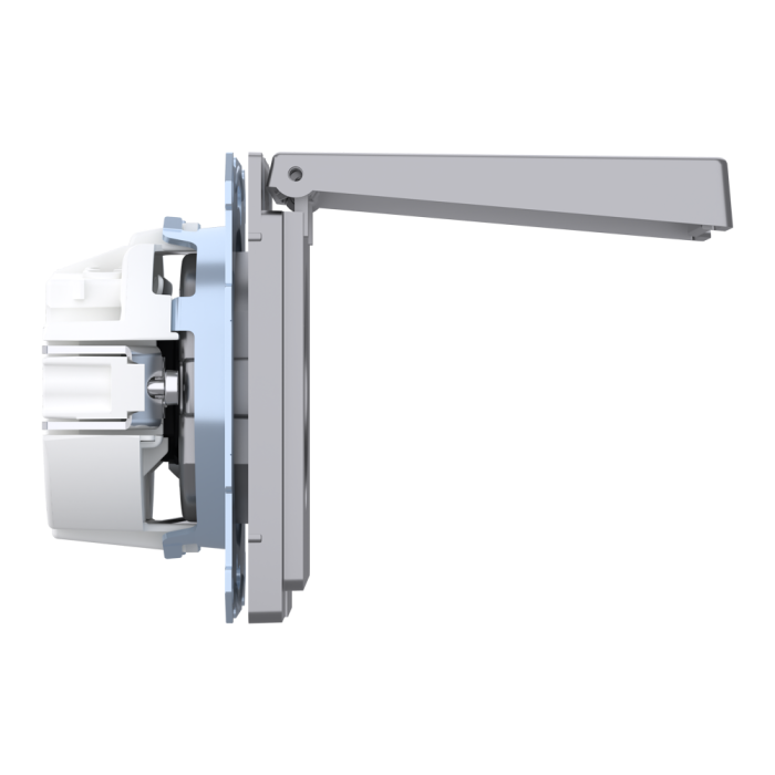 Розетка, Merten, D-Life РОЗ. з/к і криш. IP44 НЕРЖ.СТАЛЬ, нержавіюча сталь, Schneider Electric, [MTN2314-6036]