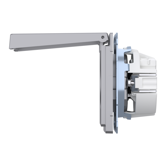 Розетка, Merten, D-Life РОЗ. з/к і криш. IP44 НЕРЖ.СТАЛЬ, нержавіюча сталь, Schneider Electric, [MTN2314-6036]