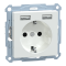 Зарядний пристрій USB + розетка, Merten, Розетка Schuko з 2 USB 2, білий (ral 9016), Schneider Electric, [MTN2366-0325]