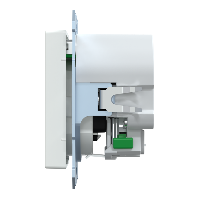 Зарядний пристрій USB + розетка, Merten, Розетка Schuko з 2 USB 2, білий (ral 9016), Schneider Electric, [MTN2366-0325]