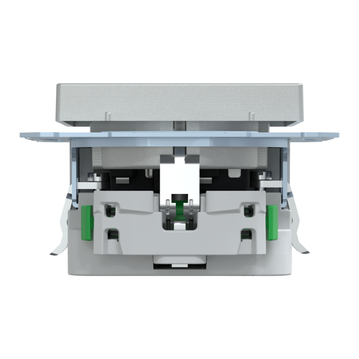 Зарядний пристрій USB + розетка, Merten, Розетка Schuko з 2 USB 2, алюмінієвий, Schneider Electric, [MTN2366-0460]