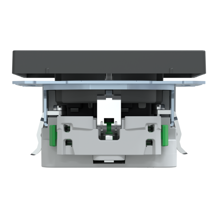 Зарядний пристрій USB + розетка, Merten, Розетка Schuko з 2 USB 2, чорний (ral 7024), Schneider Electric, [MTN2366-6034]