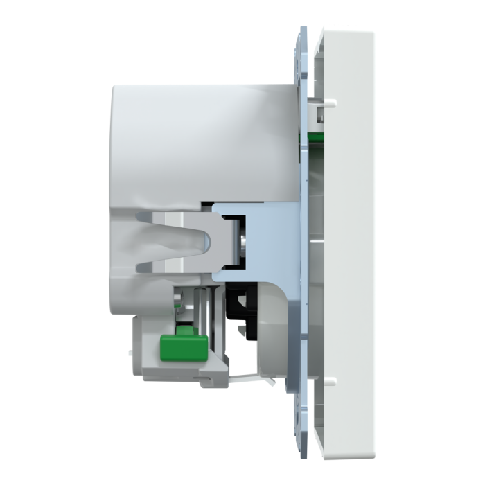 Зарядний пристрій USB + розетка, Merten, Роз.Schuko з 2 USB 2, лотосовий білий (ral 9016), Schneider Electric, [MTN2366-6035]