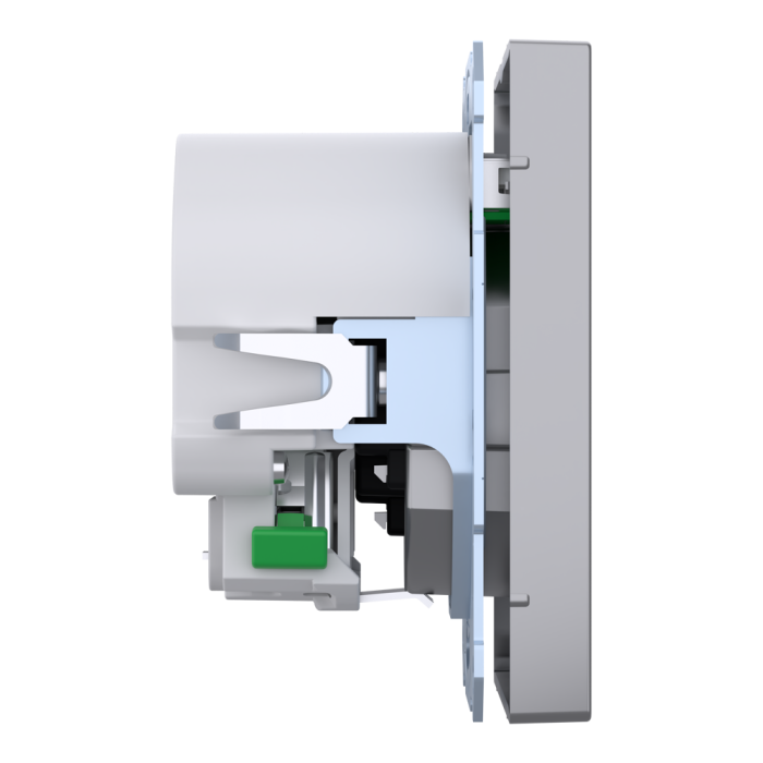 Зарядний пристрій USB + розетка, 16 А, нержавіюча сталь, Merten, Schneider Electric [MTN2366-6036]