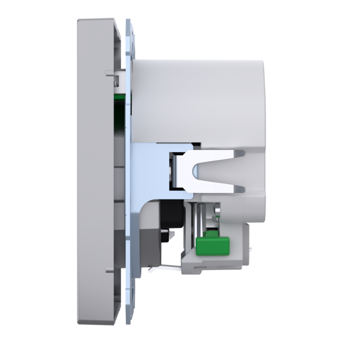Зарядний пристрій USB + розетка, 16 А, нержавіюча сталь, Merten, Schneider Electric [MTN2366-6036]