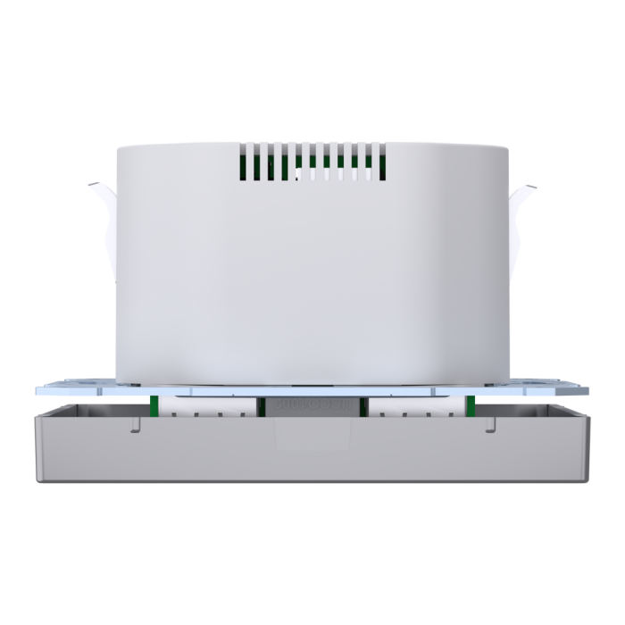 Зарядний пристрій USB + розетка, Merten, Розетка Schuko з 2 USB 2, нержавіюча сталь, Schneider Electric, [MTN2366-6036]