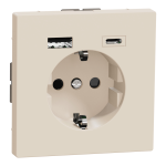 Зарядний пристрій USB + розетка, 16 А, Merten - Schneider Electric [MTN2367-6033]