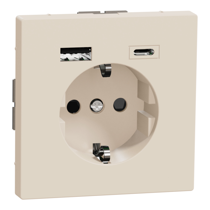 Зарядний пристрій USB + розетка, 16 А, Merten, Schneider Electric [MTN2367-6033]