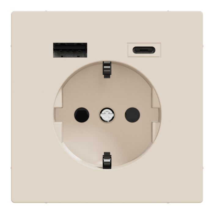 Зарядний пристрій USB + розетка, 16 А, Merten, Schneider Electric [MTN2367-6033]