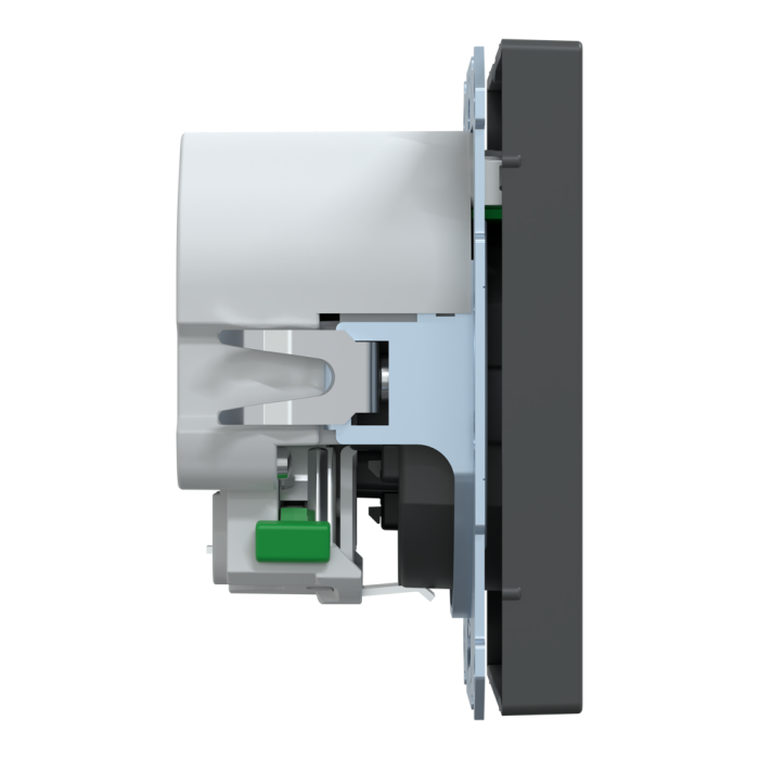 Зарядний пристрій USB + розетка, 16 А, чорна, Merten, Schneider Electric [MTN2367-6034]