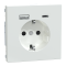 Зарядний пристрій USB + розетка, 16 А, біла, Merten, Schneider Electric [MTN2367-6035]