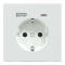 Зарядний пристрій USB + розетка, 16 А, біла, Merten, Schneider Electric [MTN2367-6035]
