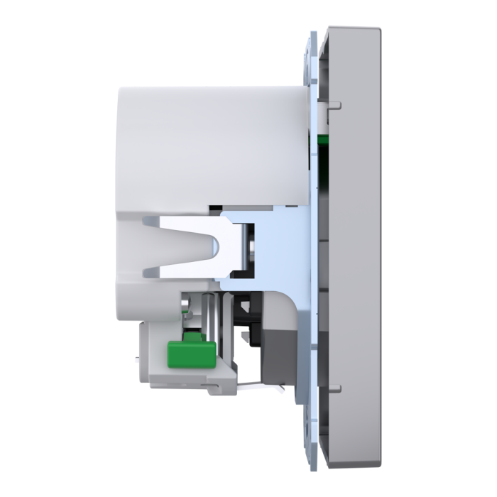 Зарядний пристрій USB + розетка, Merten, D-Life РОЗЕТКА 16 A USB A+C 3 A, нержавіюча сталь, Schneider Electric, [MTN2367-6036]