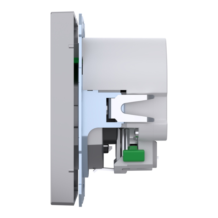 Зарядний пристрій USB + розетка, Merten, D-Life РОЗЕТКА 16 A USB A+C 3 A, нержавіюча сталь, Schneider Electric, [MTN2367-6036]