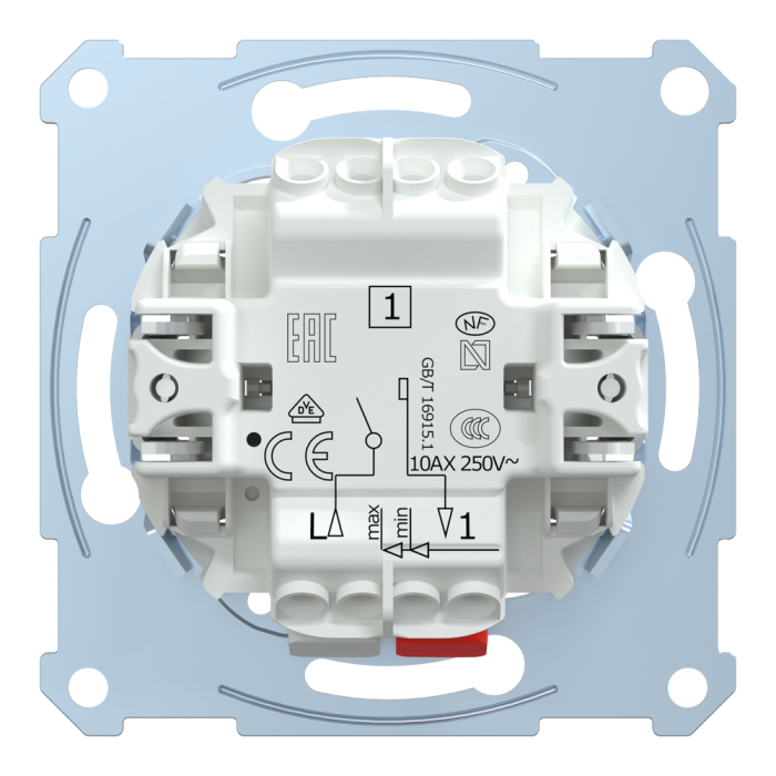 Вимикач, 1-клавішний, 10 А, Merten, Schneider Electric [MTN3111-0000]