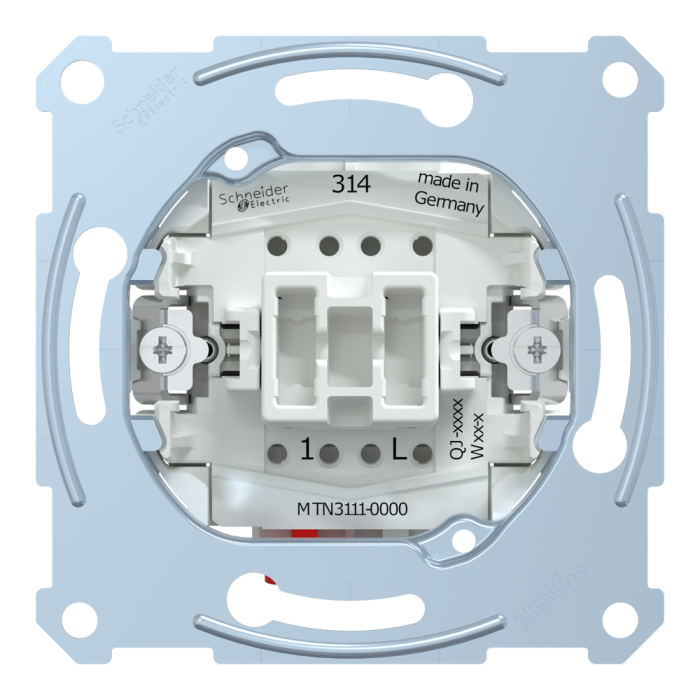 Вимикач, 1-клавішний, 10 А, Merten, Schneider Electric [MTN3111-0000]