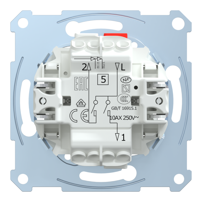 Вимикач, 2-клавішний, 10 А, Merten, Schneider Electric [MTN3115-0000]