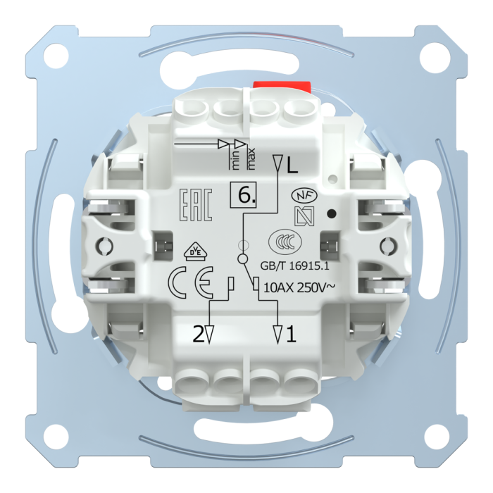 Вимикач, 1-клавішний, 10 А, Merten, Schneider Electric [MTN3116-0000]