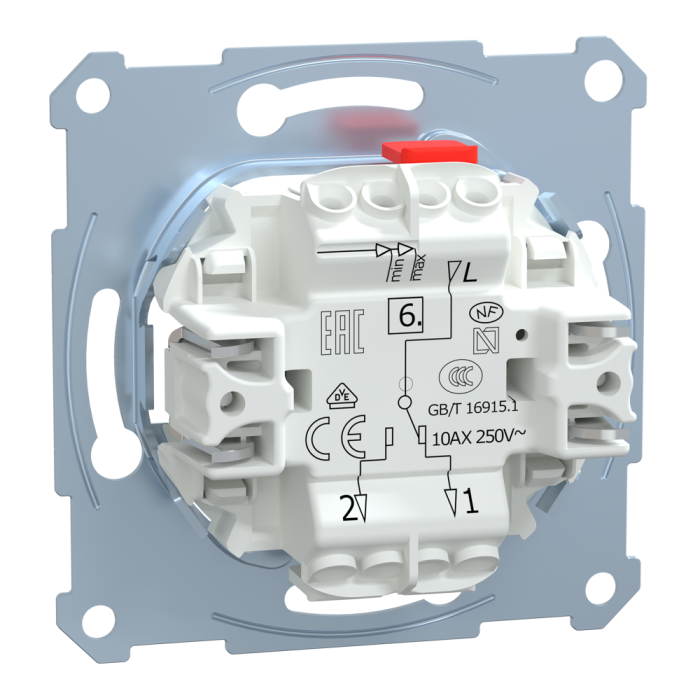 Вимикач, 1-клавішний, 10 А, Merten, Schneider Electric [MTN3116-0000]