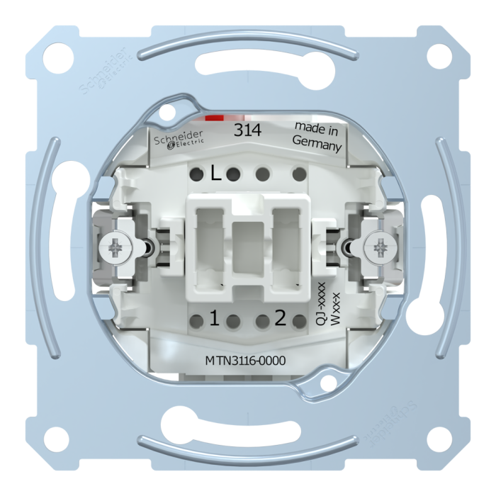 Вимикач, 1-клавішний, 10 А, Merten, Schneider Electric [MTN3116-0000]