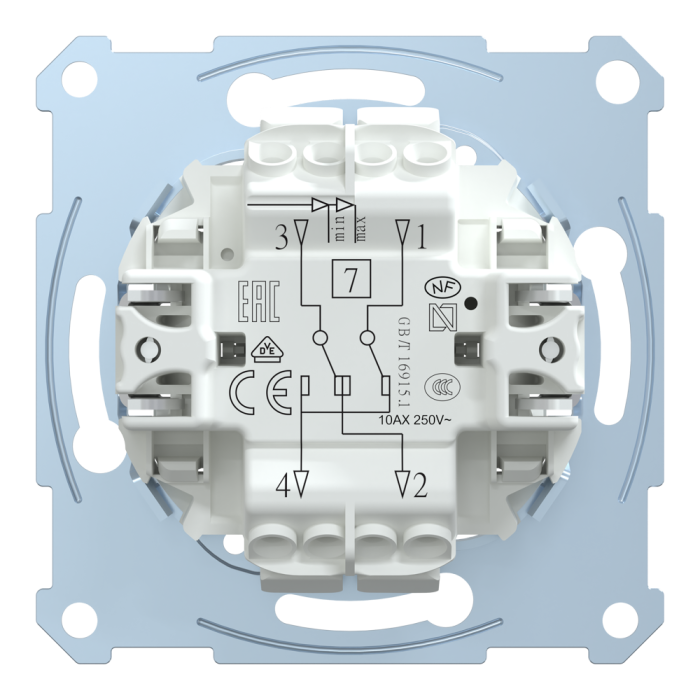 Вимикач, 1-клавішний, 10 А, Merten, Schneider Electric [MTN3117-0000]