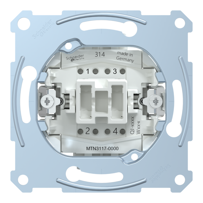 Вимикач, 1-клавішний, 10 А, Merten, Schneider Electric [MTN3117-0000]