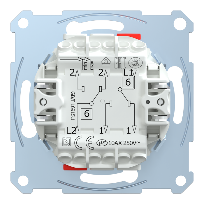 Вимикач, 2-клавішний, 10 А, Merten, Schneider Electric [MTN3126-0000]