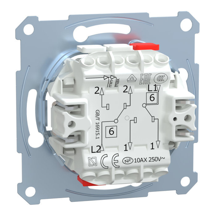 Вимикач, 2-клавішний, 10 А, Merten, Schneider Electric [MTN3126-0000]