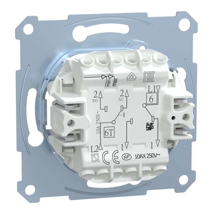 Вимикач + кнопка, 2-клавішна, 10 А, Merten, Schneider Electric [MTN3128-0000]