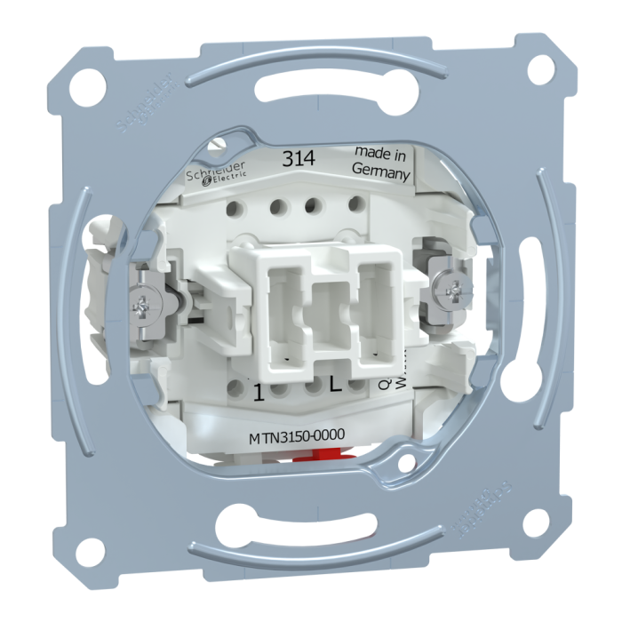 Кнопка, 1-клавішна, 10 А, Merten, Schneider Electric [MTN3150-0000]