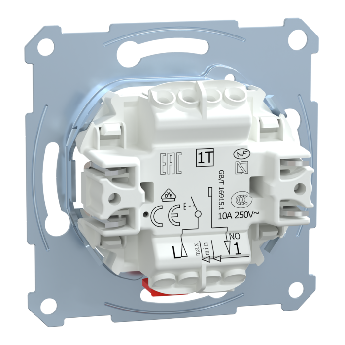 Кнопка, 1-клавішна, 10 А, Merten, Schneider Electric [MTN3150-0000]