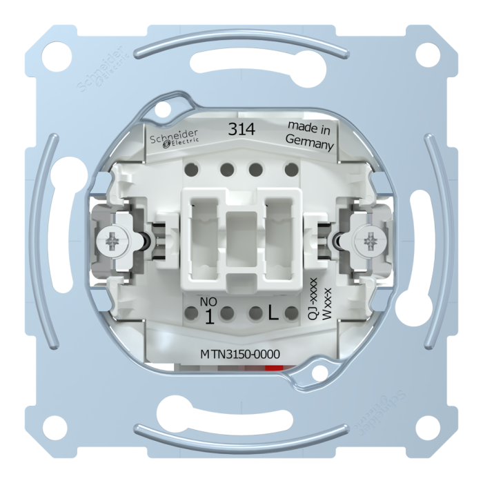 Кнопка, 1-клавішна, 10 А, Merten, Schneider Electric [MTN3150-0000]