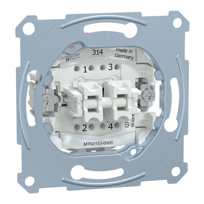 Кнопка, Merten, Мех.2-кн.1-пол.вим.з 1 зам.і розм.конт., Schneider Electric, [MTN3153-0000]