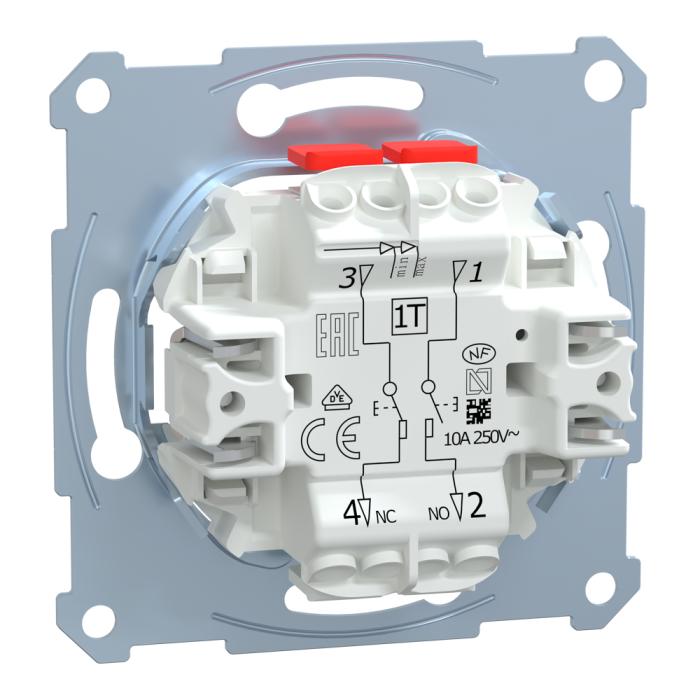 Кнопка, Merten, Мех.2-кн.1-пол.вим.з 1 зам.і розм.конт., Schneider Electric, [MTN3153-0000]