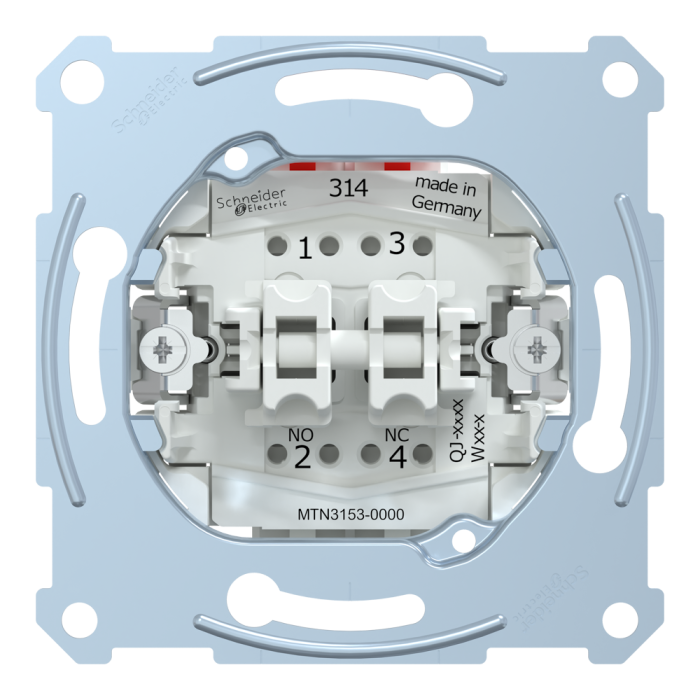 Кнопка, Merten, Мех.2-кн.1-пол.вим.з 1 зам.і розм.конт., Schneider Electric, [MTN3153-0000]
