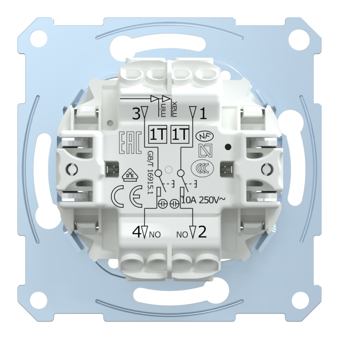 Кнопка, 2-клавішна, 10 А, Merten, Schneider Electric [MTN3155-0000]