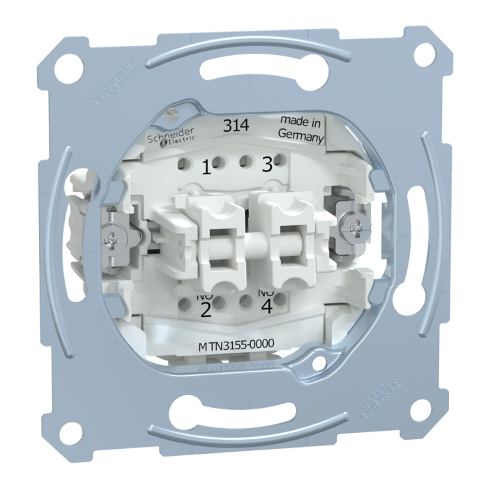Кнопка, 2-клавішна, 10 А, Merten, Schneider Electric [MTN3155-0000]