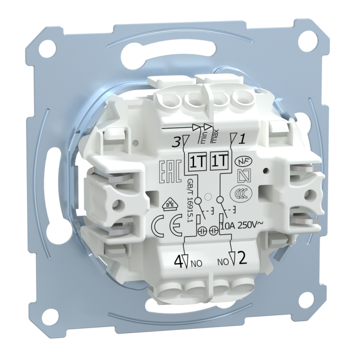 Кнопка, 2-клавішна, 10 А, Merten, Schneider Electric [MTN3155-0000]