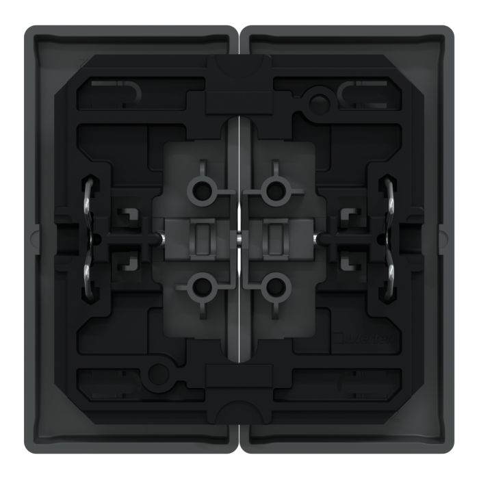 Клавіша, 2-клавішна, чорна, Merten, Schneider Electric [MTN3400-6034]