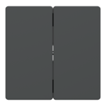 Клавіші для 2-кнопкового вимикача, чорні, Merten - Schneider Electric [MTN3400-6034]