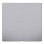 Клавіші для 2-кнопкового вимикача, нержавіюча сталь, Merten - Schneider Electric [MTN3400-6036]