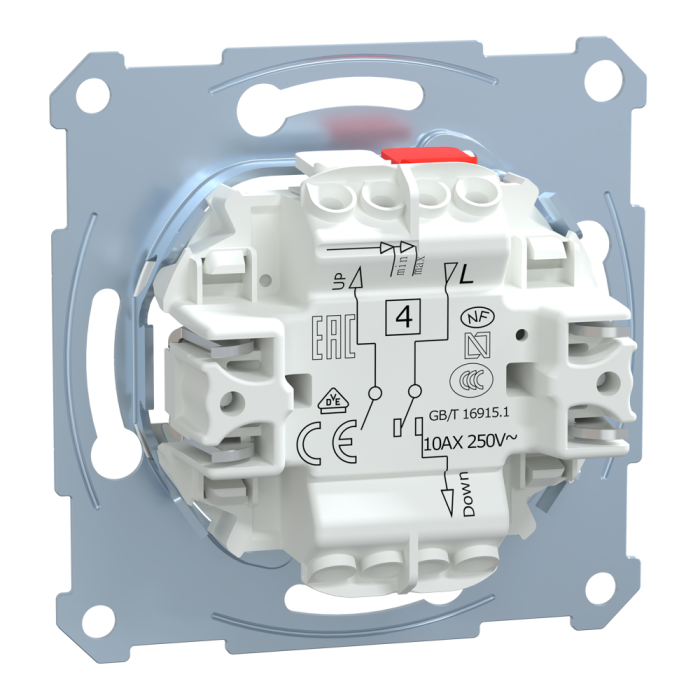 Управління затвором, 2-клавішний, 10 А, Merten, Schneider Electric [MTN3715-0000]