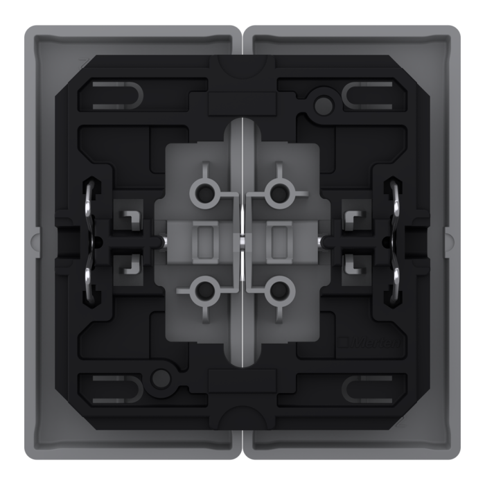 Клавіші для 2-кнопкового вимикача, нержавіюча сталь, Merten - Schneider Electric [MTN3855-6036]