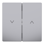 Клавіша, Merten, D-Life КЛАВІША для жалюзи НЕРЖ. СТАЛЬ, нержавіюча сталь, Schneider Electric, [MTN3855-6036]