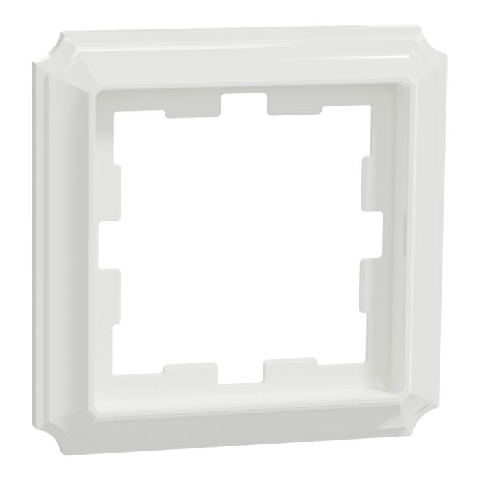 Рамка, Merten, 1 постова D-Atique, лотосовий білий (ral 9016), Schneider Electric, [MTN4010-4735]