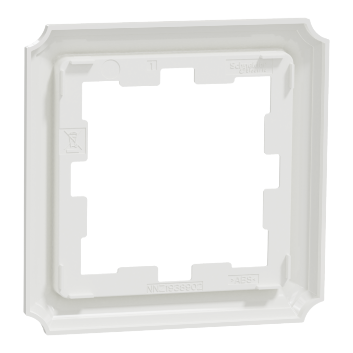 Рамка, Merten, 1 постова D-Atique, лотосовий білий (ral 9016), Schneider Electric, [MTN4010-4735]